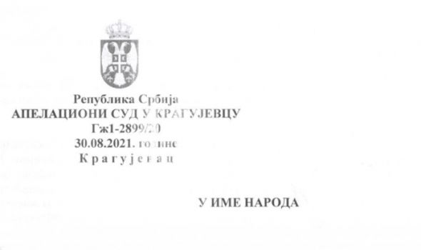 Apelacioni sud potvrdio: Dimitrijević nezakonito bio izabran za direktora JKP Šumadija, u međuvremenu odradio ceo mandat