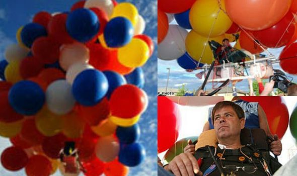 Da li se sećate čoveka koji je leteo kilometrima vezan za balone?