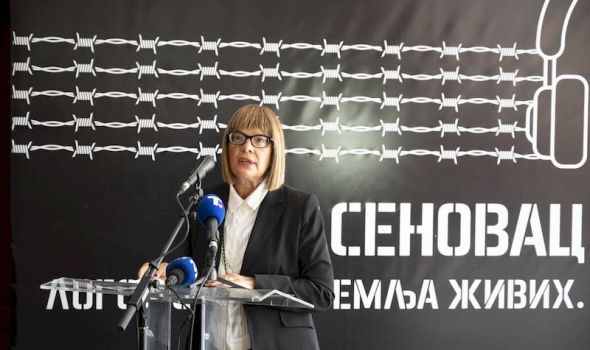 Audio izložba „Jasenovac: logor smrti - zemlja živih“ u Muzeju "21. oktobar", otvorila je Maja Gojković