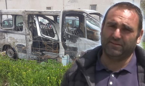 Vozač spaljenog kombija: Uplašeni smo posle napada u Mladenovcu