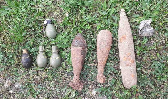 Uništeno OSAM neeksplodiranih ubojnih sredstava, među njima ručne bombe, mine…