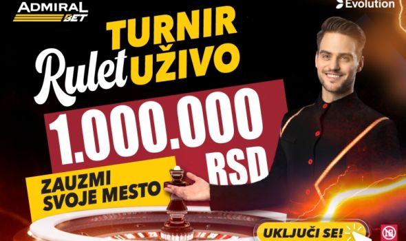 Priključi se poteri za 1.000.000 dinara - Rulet turnir uživo je počeo, zauzmite svoje mesto!
