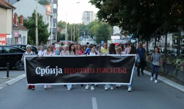 U Kragujevcu održan dvanaesti protest "Srbija protiv nasilja"