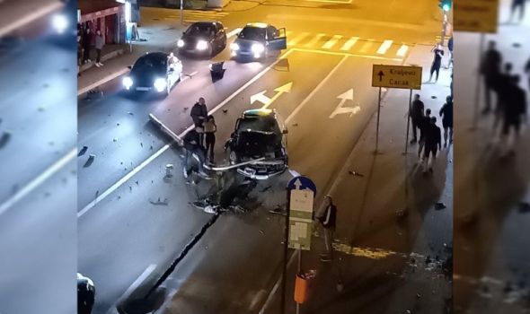 Težak udes na Bubnju: Maloletnik autom otkinuo banderu, tri osobe prebačene u UKC