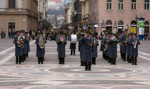 Vojni orkestar Oružanih snaga Slovačke Republike u Drugoj gimnaziji